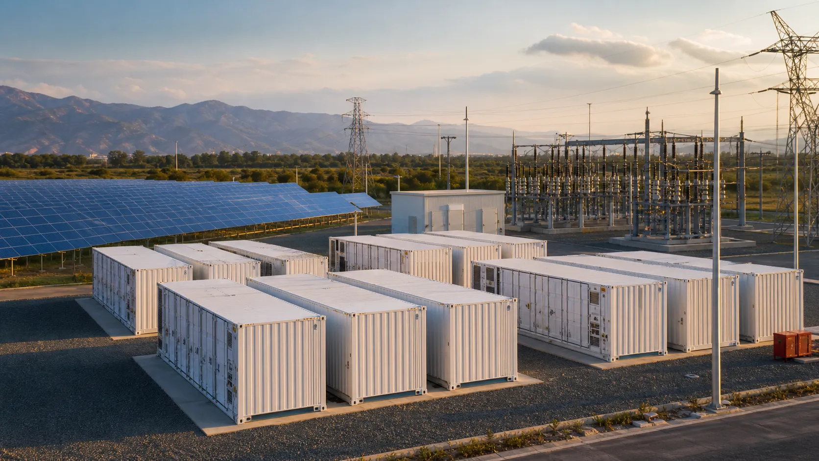 Utility-scale battery energy storage connected to solar generation and India’s electricity grid