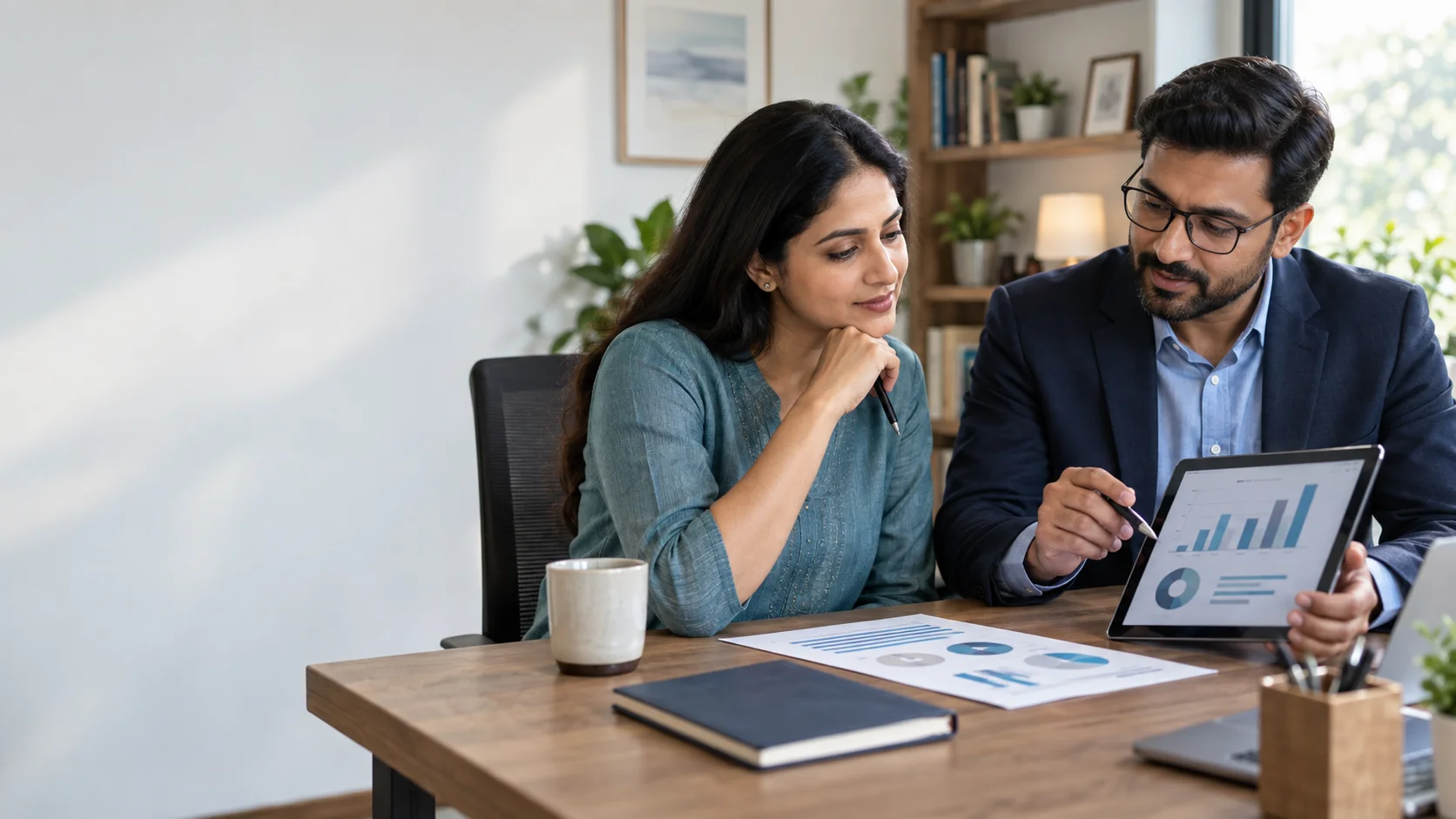 Indian investor comparing mutual-fund costs with an adviser